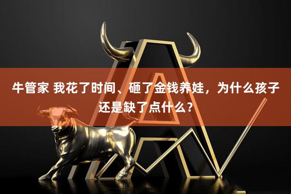 牛管家 我花了时间、砸了金钱养娃，为什么孩子还是缺了点什么？